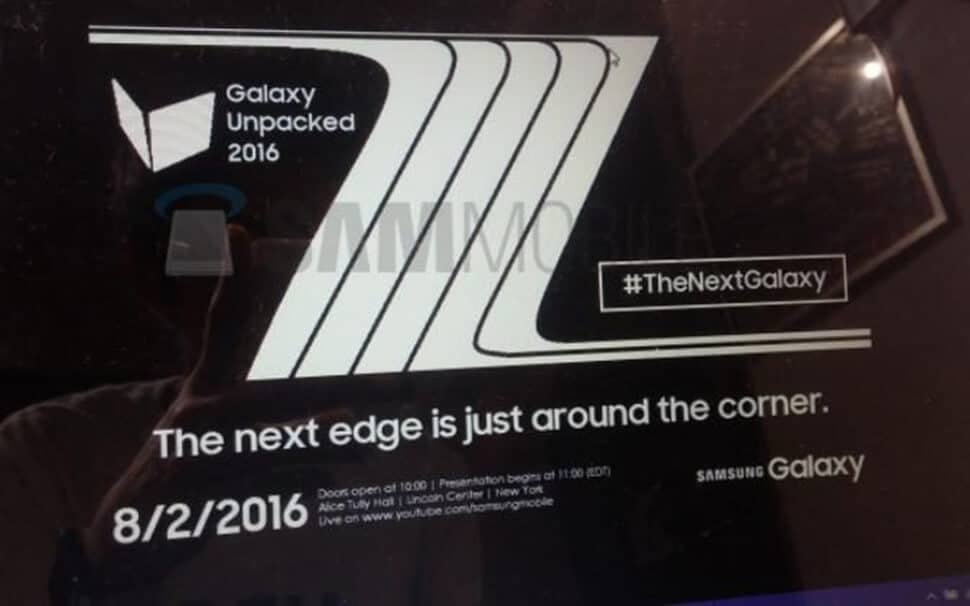 Samsung Galaxy Unpacked 2016 Invite