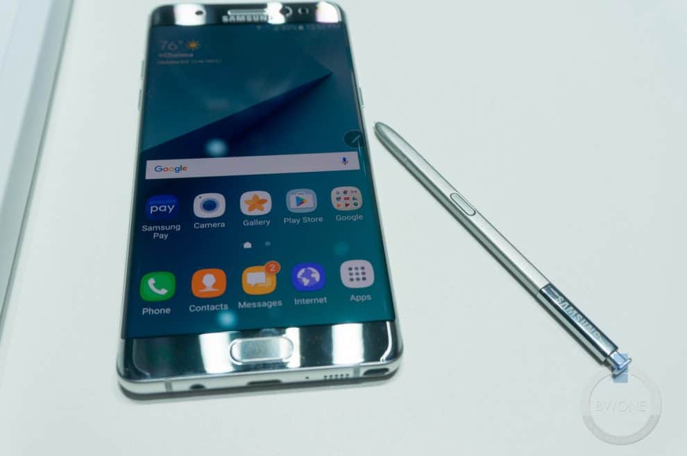 samsung note 7 second