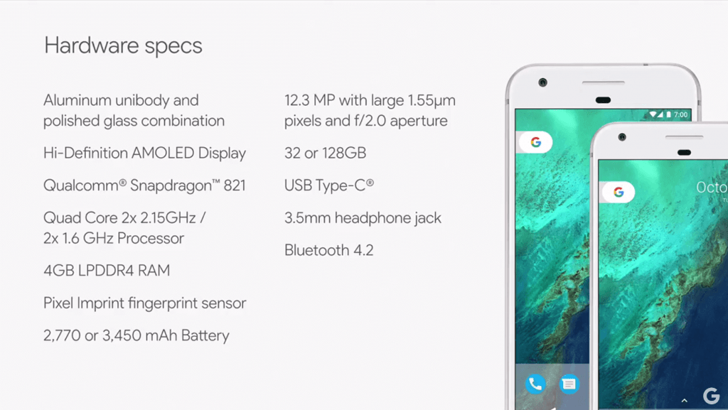 google-pixel-specs